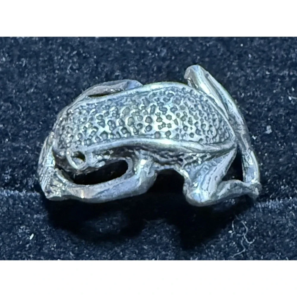 Vintage Sterling Silver 925  Frog Ring Size 8.75